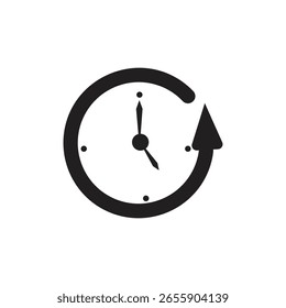 clock  logo icon illustration flat