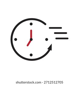 clock  logo icon illustration flat