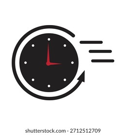 clock  logo icon illustration flat