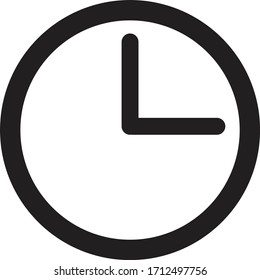 Icono de logotipo de reloj símbolo de oficina temporal de objeto Watch
