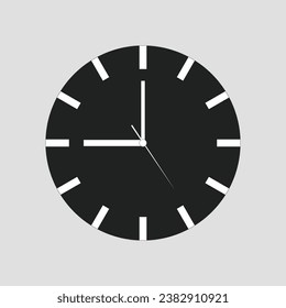 imagen de línea de icono del logotipo del reloj diseño gráfico simple de ilustración de vector minimalista