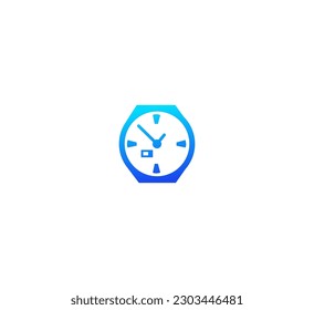 Symbol für Uhrenlogo, Design-Vorlage Vektorgrafik