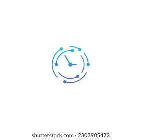 Clock logo icon symbol design template vector illustration