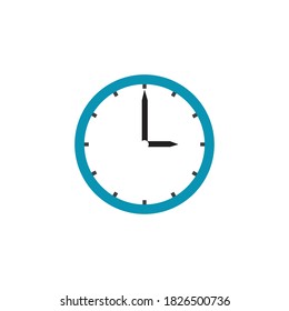 clock logo icon vector template illustration design