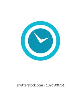 clock logo icon vector template illustration design