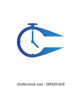 clock logo icon vector template illustration design