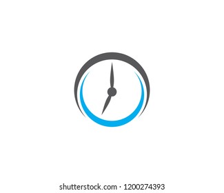 Clock logo illustration