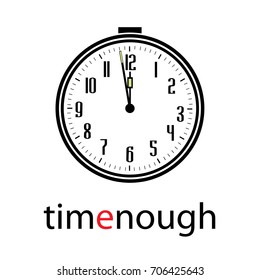 Clock Logo. Last minutes. 