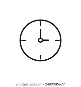 Clock logo sign vector outline