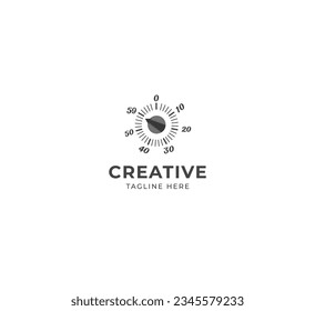 Clock logo. Stopwatch time logo illustration. Tactile clock logo.