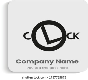 clock logo template. Concept icon isolated on white background. Vector symbol.
