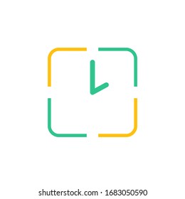 Clock logo template vector icon design