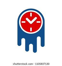 Clock Logo. Time icon. Period symbol. Vector eps 08.