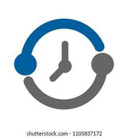 Clock Logo. Time icon. Period symbol. Vector eps 08.