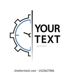 clock logo , time outline icon isolated on white background.