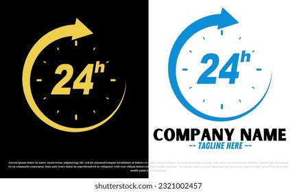 clock logo vector design illustration