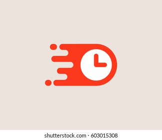 Clock logotype. Time management vector logo design. 