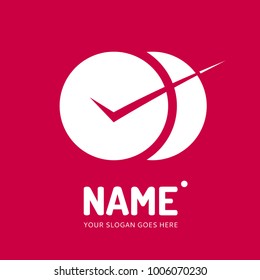 Clock logotype. Vector logo design. Business concept icon.