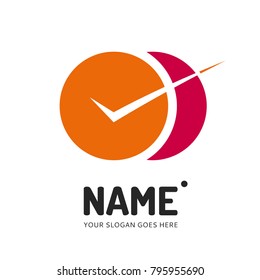 Clock logotype. Vector logo design. Business concept icon.