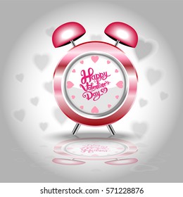 Clock of love ,Valentine's day concept-Vector