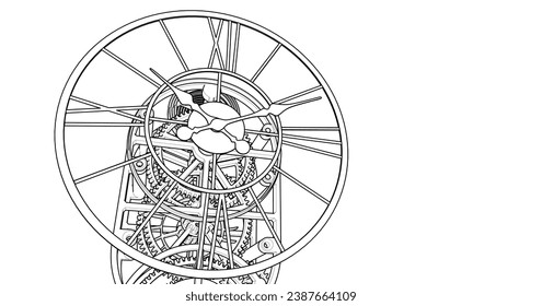  clock mechanical 3d rendering sketch