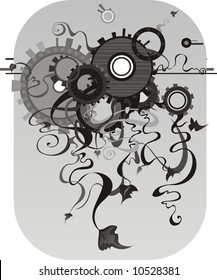 clock- mechanism background
