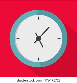 Clock minimal icon. Flat illustration of clock minimal vector icon for web