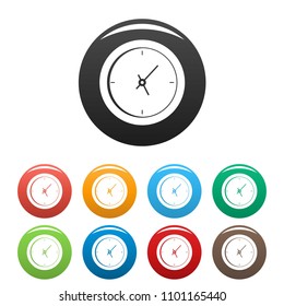 Clock minimal icon. Simple illustration of clock minimal vector icons set color isolated on white