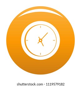 Clock minimal icon. Simple illustration of clock minimal vector icon for any design orange