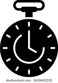 Clock Modern Black Icon Design