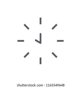 Clock Modern Simple Outline Vector Icon
