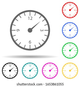 clock multi color style icon. Simple glyph, flat vector of measuring elements icons for ui and ux, website or mobile application