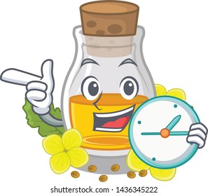 With clock mustard oil isolated with the character