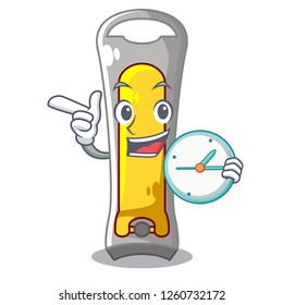 With clock nail cutter in isoslated on mascot