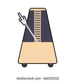 clock needle traditional time instrument icon. Isolated and flat illustration. Vector graphic