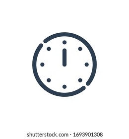 esquema de icono de reloj de año nuevo