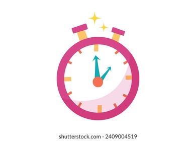 Clock New Year Sticker Design