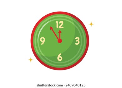 Clock New Year Sticker Design