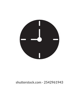 Clock nine icon black and white vector sign