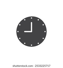 Clock nine icon Flat simple outline set