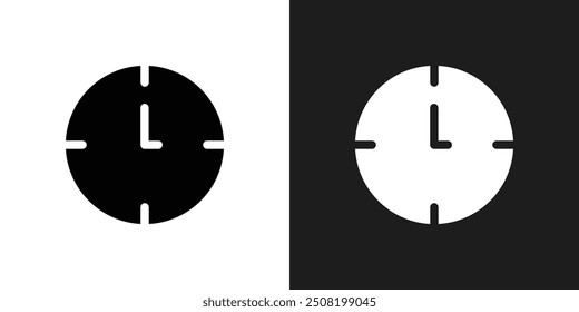 Relógio nove ícone logotipo definir vetor