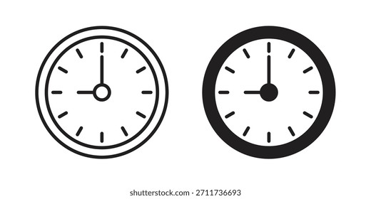 Clock nine icon in simple modern vector format. EPS icon pack