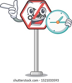 With clock no motorcycles character in the shape