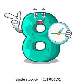 With clock number house eight the shaped character