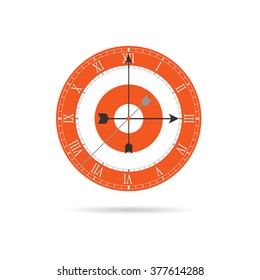clock old orange rotate illustration