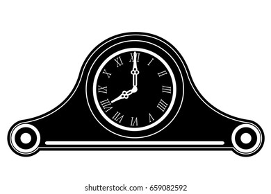 clock old retro vintage icon stock vector illustration isolated on white background