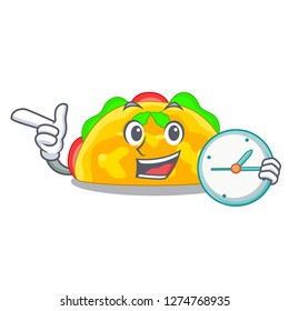 With clock omelatte is fried on character teflon