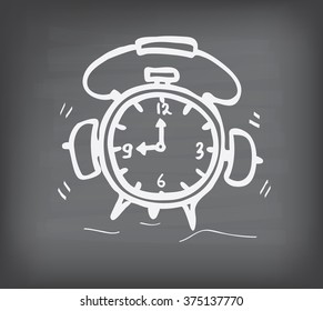 clock on blackboard