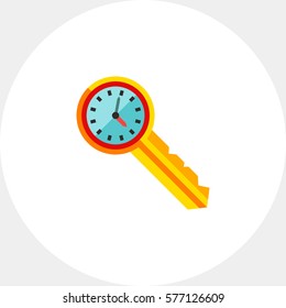 Clock on Key Icon