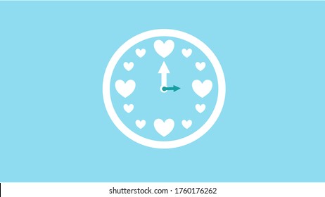 Un reloj con fondo de color pastel